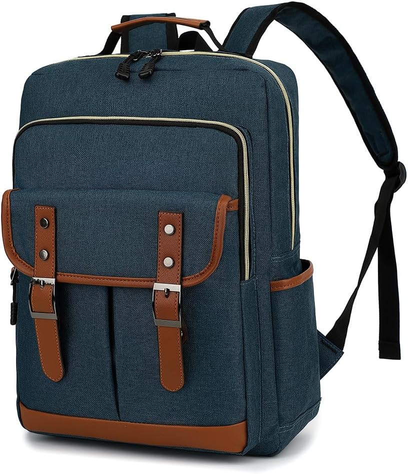 ZJYJING Lightweight Laptop Backpack for Men Women Travel Backpack Fits 15.6" Laptop, Large Capacity Business College Backpack (Blue)