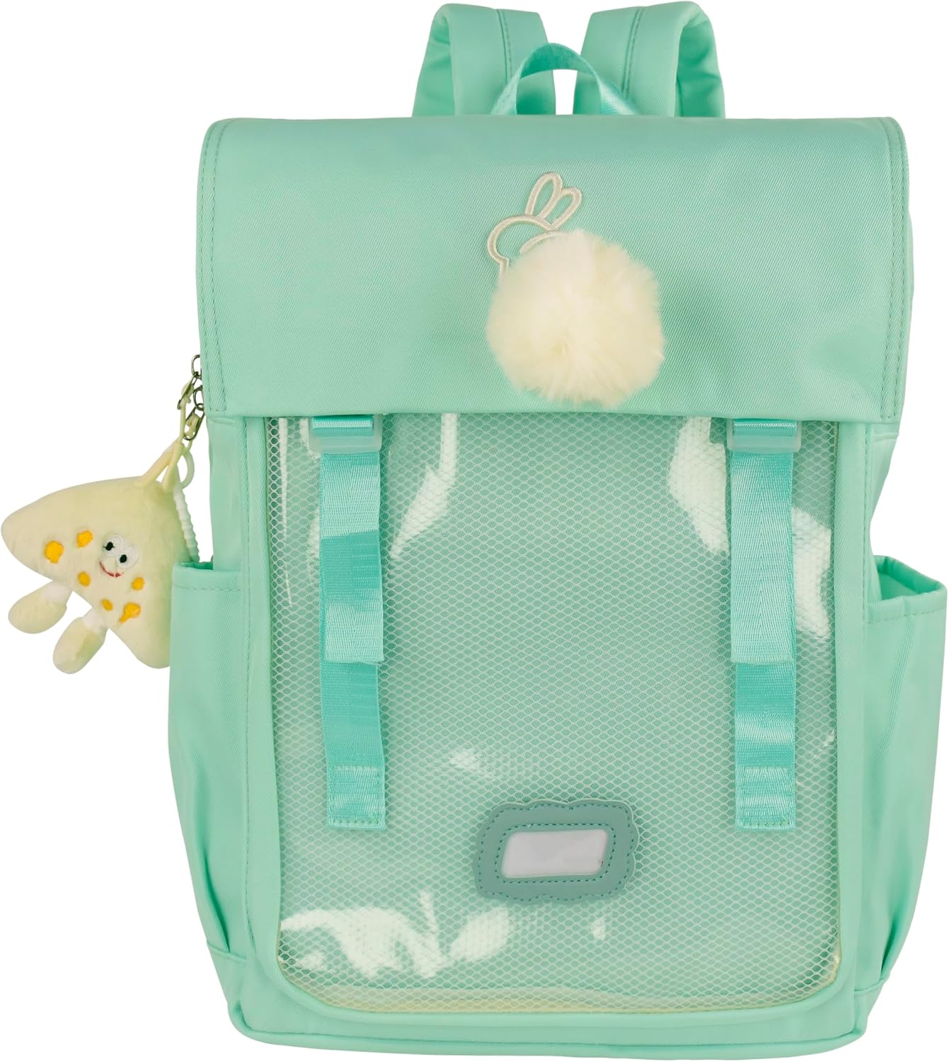 ZJYJING Ita Bag Backpack for Girls Kawaii Japanese Schoolbag Cute Bookbag Anime Pin Display Backpack for Cosplay (Green) - View 2