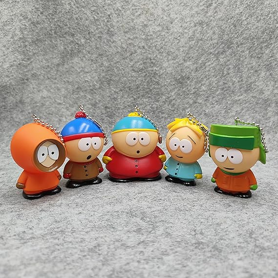 ZJYJING Kenny Character Pendant Cartoon Character Set of Five, Backpack Keychain Sculpture Desk Decoration - View 2