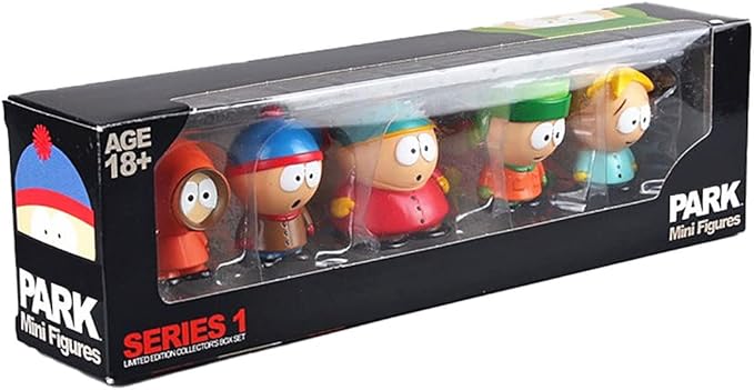 ZJYJING Kenny Character Pendant Cartoon Character Set of Five, Backpack Keychain Sculpture Desk Decoration