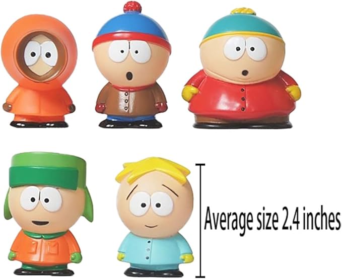 ZJYJING Kenny Character Pendant Cartoon Character Set of Five, Backpack Keychain Sculpture Desk Decoration - View 2
