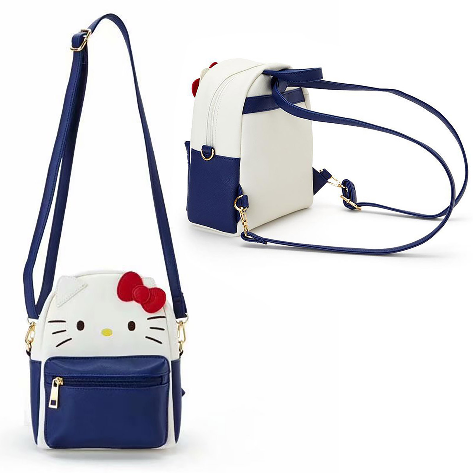 Anime Cartoon Mini Cute Backpack PU Shoulder Bag Handbag Kids Girls Cosplay (dark bule)