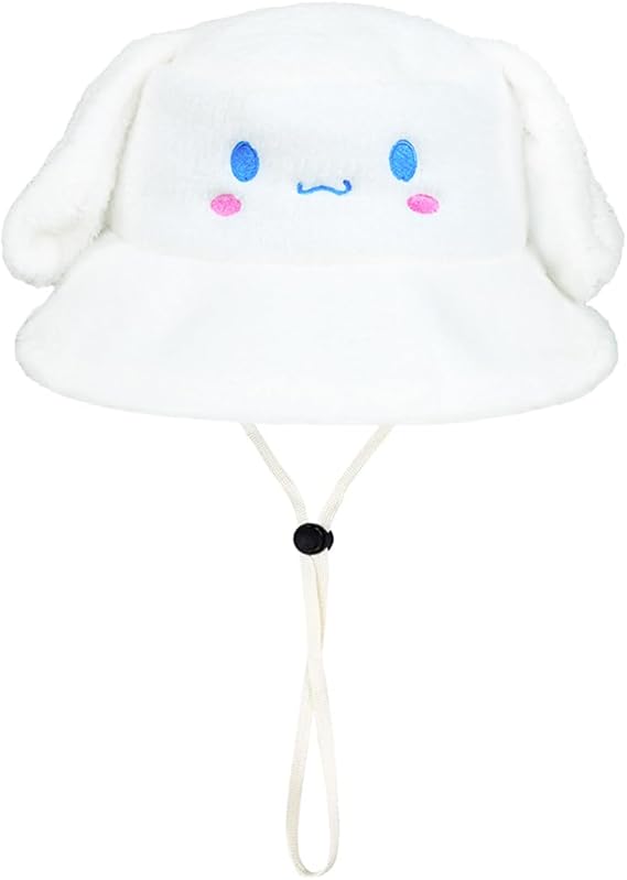 Bucket Hat Fashion Cute Plush Warm Hat, Anime Cartoon Cosplay Hat, Birthday Hat for Kids Fans (White) - View 2