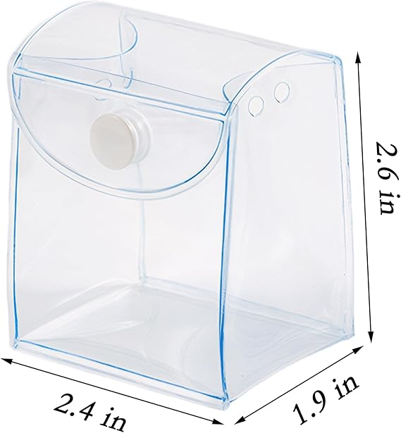 2 PCS Square Keychain Pouch Ita Bag Accessories Clear Display Case for Figures Bag Charms Small Pendant - View 2