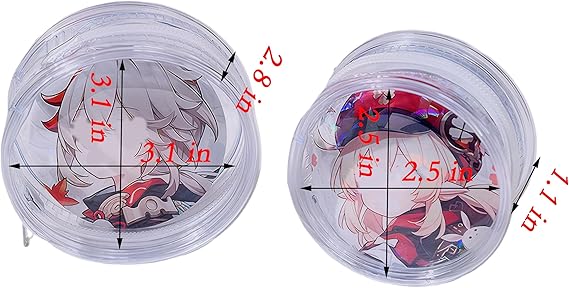 2 PCS Round Keychain Display Pouch Clear Display Box Ita Bag Accessories Bag Charms for Handbags - View 2