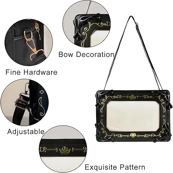 Ita Bag for Girl Anime Shoulder Crossbady Bag with Pin Display for Cosplay - View 2