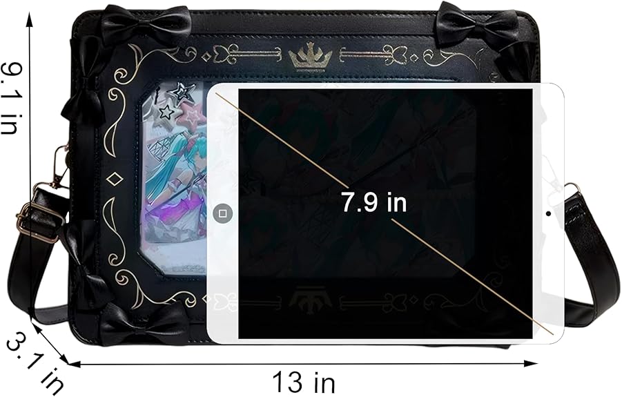 Ita Bag for Girl Anime Shoulder Crossbady Bag with Pin Display for Cosplay - View 3