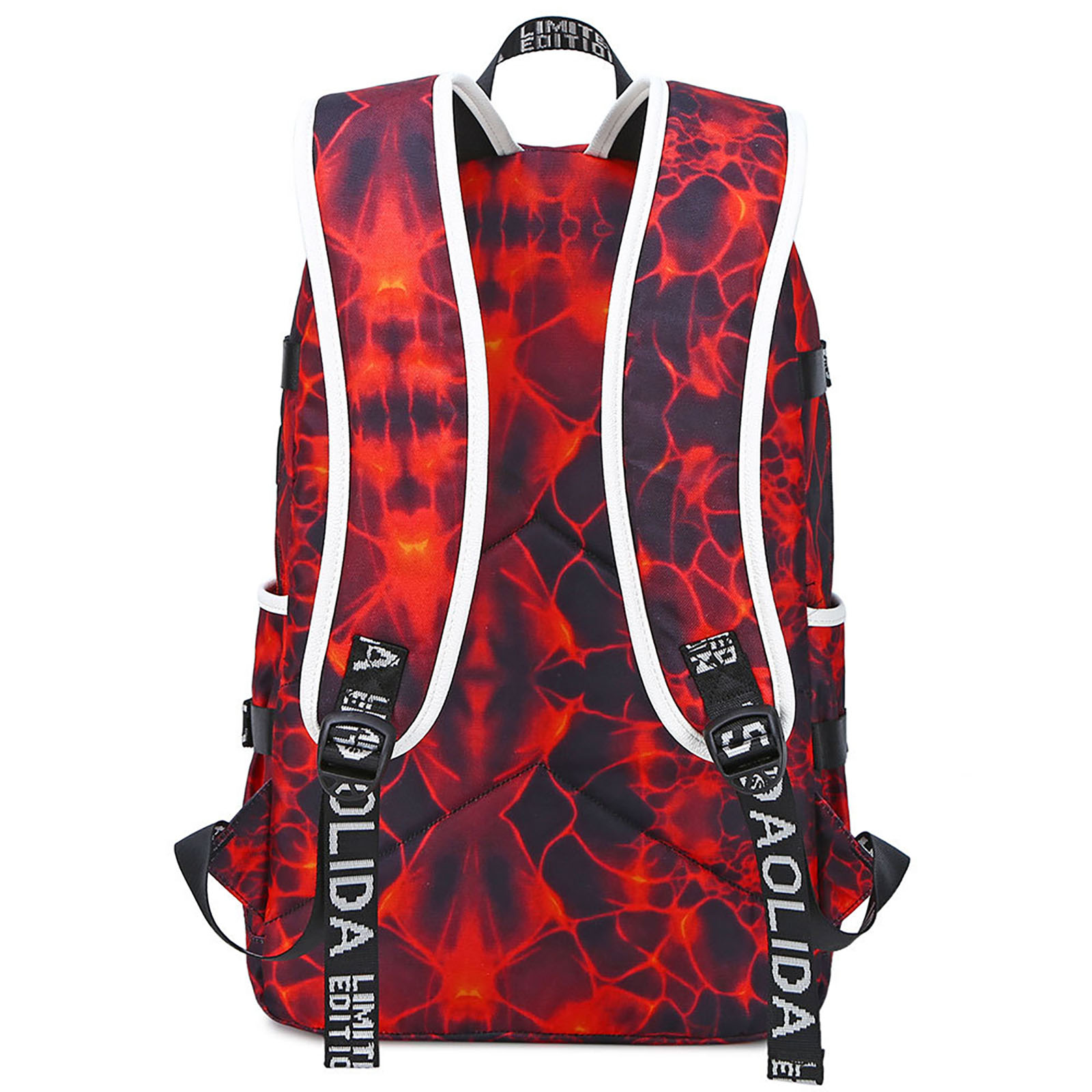 One Piece Luffy Casual Backpack with USB Interface Laptop Backpack Red Large Capacity Fashion Bookbag - View 3