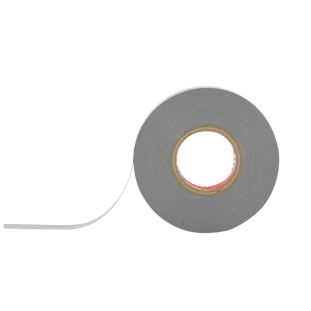 Tape roll seen from the front with one strip unwound