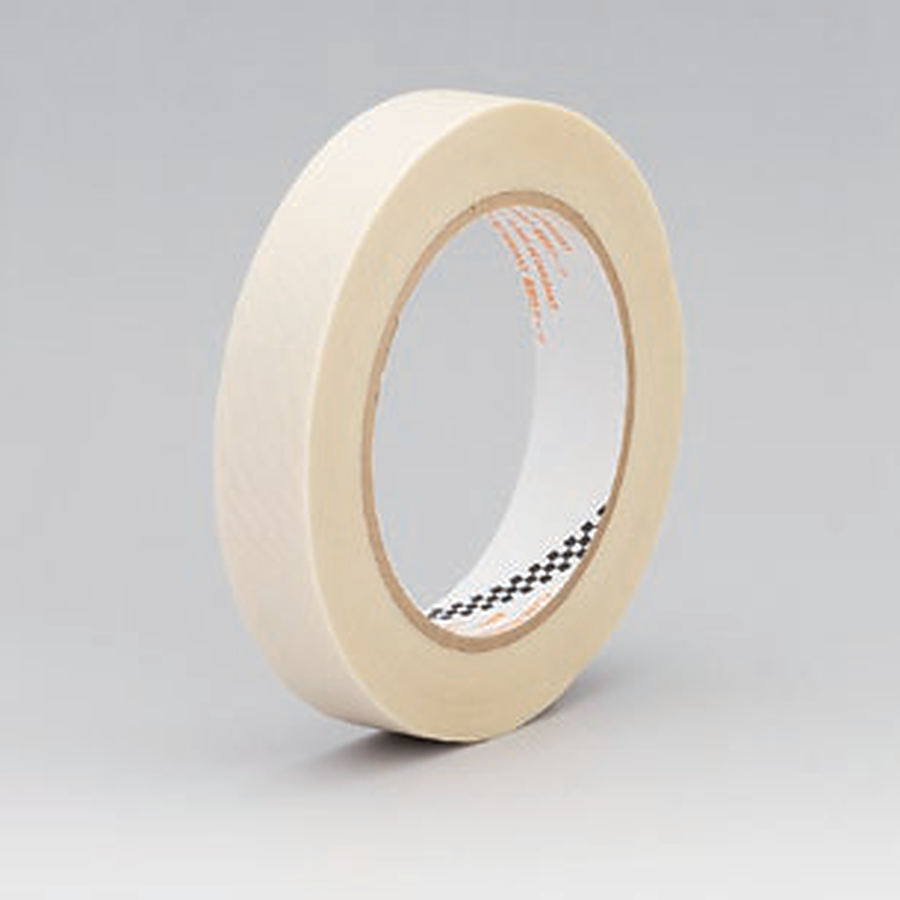 Roll of cream glass cloth tape with printed inner core, No.540S