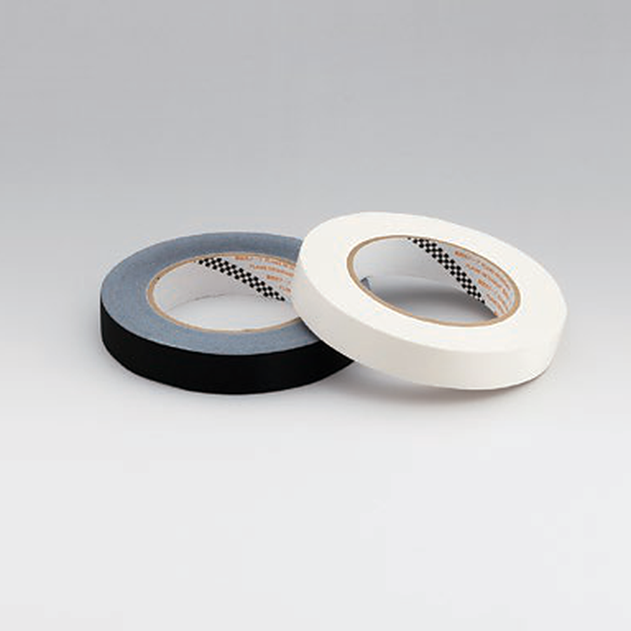 Rolls of acetate cloth harness tape, black and white, No.570F